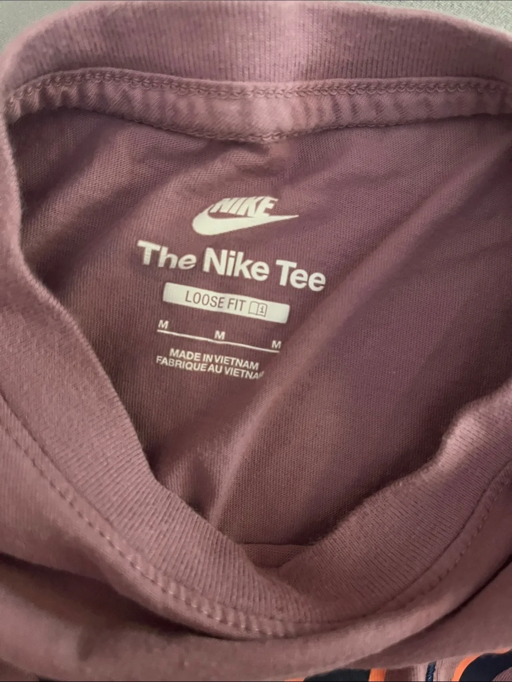 Nike Kids Mauve Tee with Pink & Navy Logo